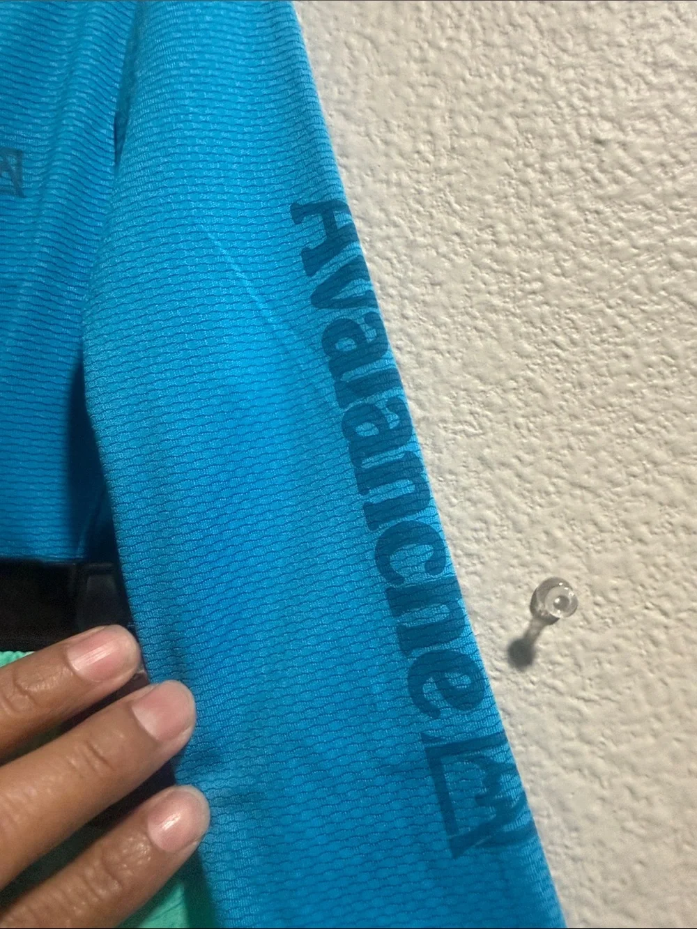 Avalanche Blue Hooded Rashguard with Teal Patterned Swim Shorts